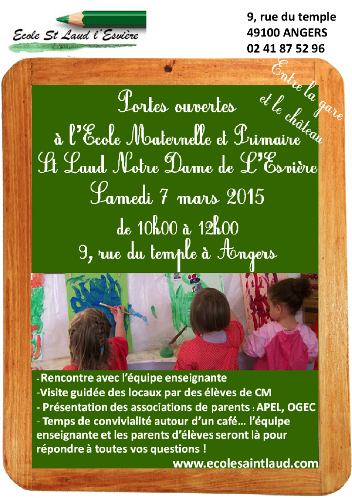 Affiche A4 Portes Ouvertes St Laud 2015 v1.0